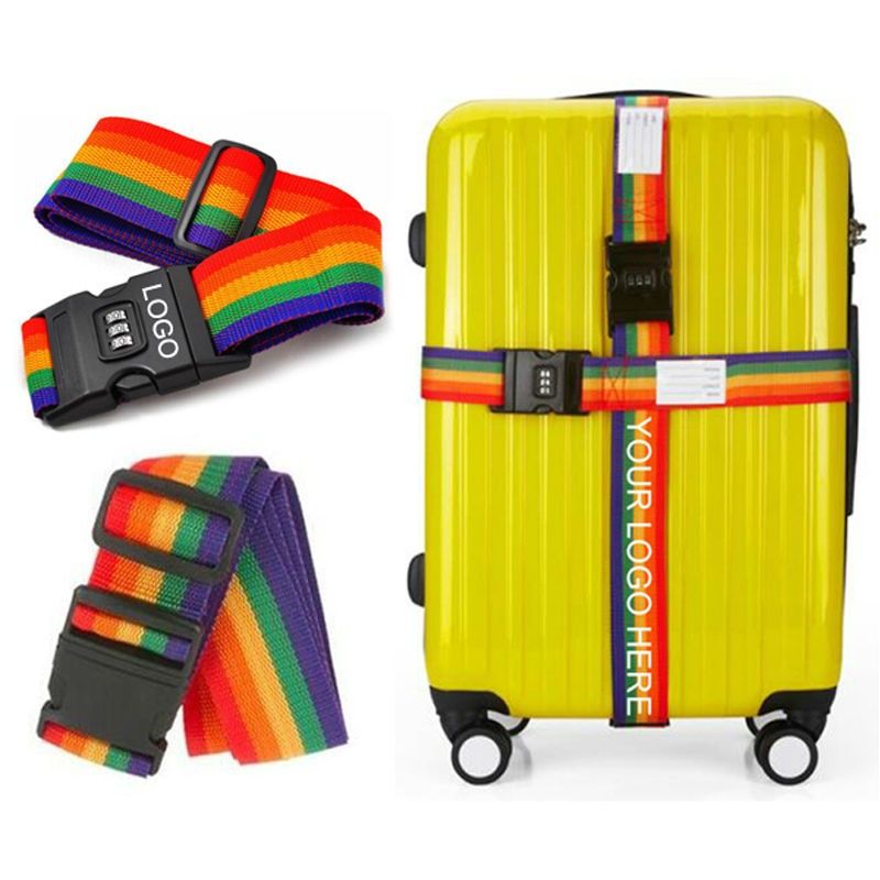 luggage with straps