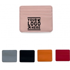 PU Leather Credit Card Holder Money Clip