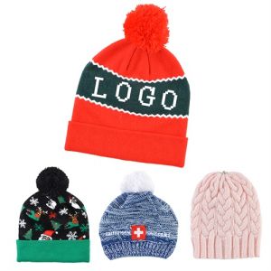 Winter Unisex Beanie Knitting Hat Custom Design