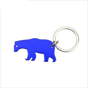 Metal Polar Bear Shape Bottle Opener Creative Shapes Key Chain