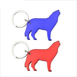 Metal Wolf Shape Bottle Opener Creative Shapes Key Chain