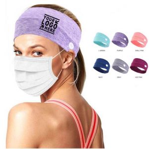 Button Headband Elastic Ear Protection Holder