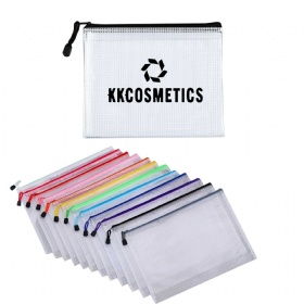 Waterproof Mesh Zipper Pouch Document Bag