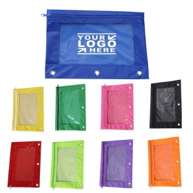 Zipper Binder Pouch with Clear Window