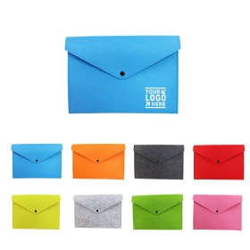 A4 Felt File Folder w/ Button