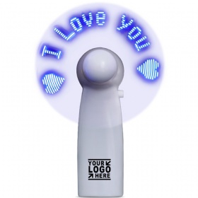 LED Pre-Programmed Message Hand Fan