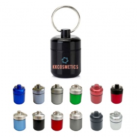 Metal Mini Pill Keychain Holder