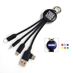 Light Up Charging Cable w/ Keychain