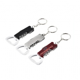 Custom 4 in 1 Key Chain Wine Bottle Opener