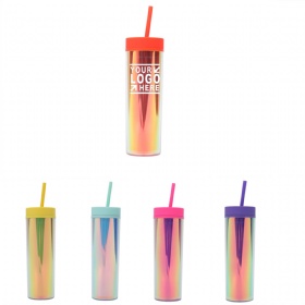 16 oz Colorful Plastic Tumbler w/ Custom