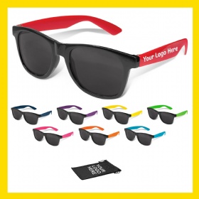 Classic Two-tone Retro Sunglasses With Microfiber Pouch Suit