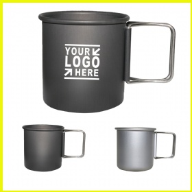 Aluminium Alloy Camping Mug Cup With Foldable Handle