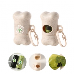 Biodegradable Dog Trash Bag w/Wheat Straw Dispenser