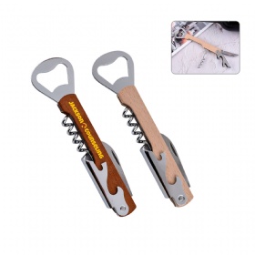 Multifunctional Wooden Corkscrew 4-in-1 Bottle Opener