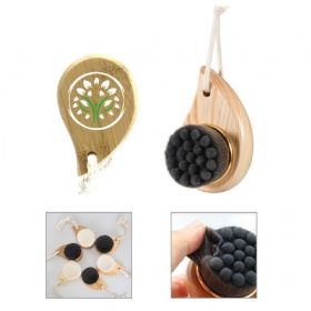 Wooden Facial Cleansing Brush w/Cotton Rope