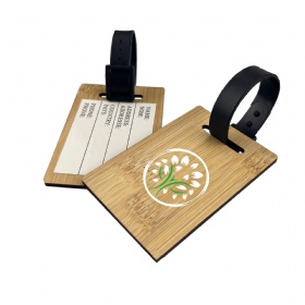 Bamboo Wood Luggage Tag