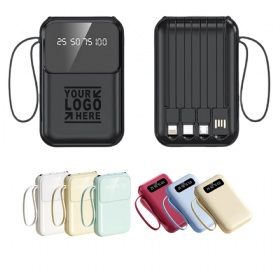 5,000 mAh 10W Mini Portable Power Bank 4-port