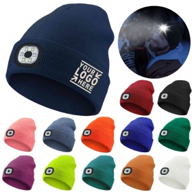 LED Rechargeable Knitted Beanie Hat
