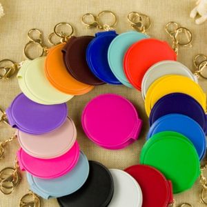 Key Chain PVC Portable Pocket Mirror