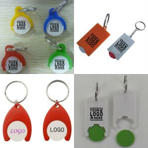 Plastic Coin Holder Keychain